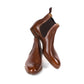 Boot "Chelsea" made of Cognac Brown Calfskin "Russian Calf" - purely handmade