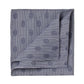 Blue patterned cotton pocket square
