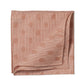 Light brown patterned cotton pocket square