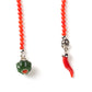 Laple chain "Jade & Corail Flower" made of lapis lazuli, coral and sterling silver - handcrafted