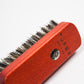 Suede brush "Brushed Suede" made of red glazed beech wood - handcrafted