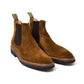 Boot "Winter Chelsea" made of dark brown suede - purely handcrafted