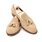 Loafer "Split Toe Tassel" made of Sand Colored Suede - purely handmade