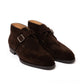 Bootee "Monk Bootee" made of dark brown suede - purely handcrafted