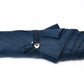 Blue umbrella "Traveller" with handle made of bamboo wood
