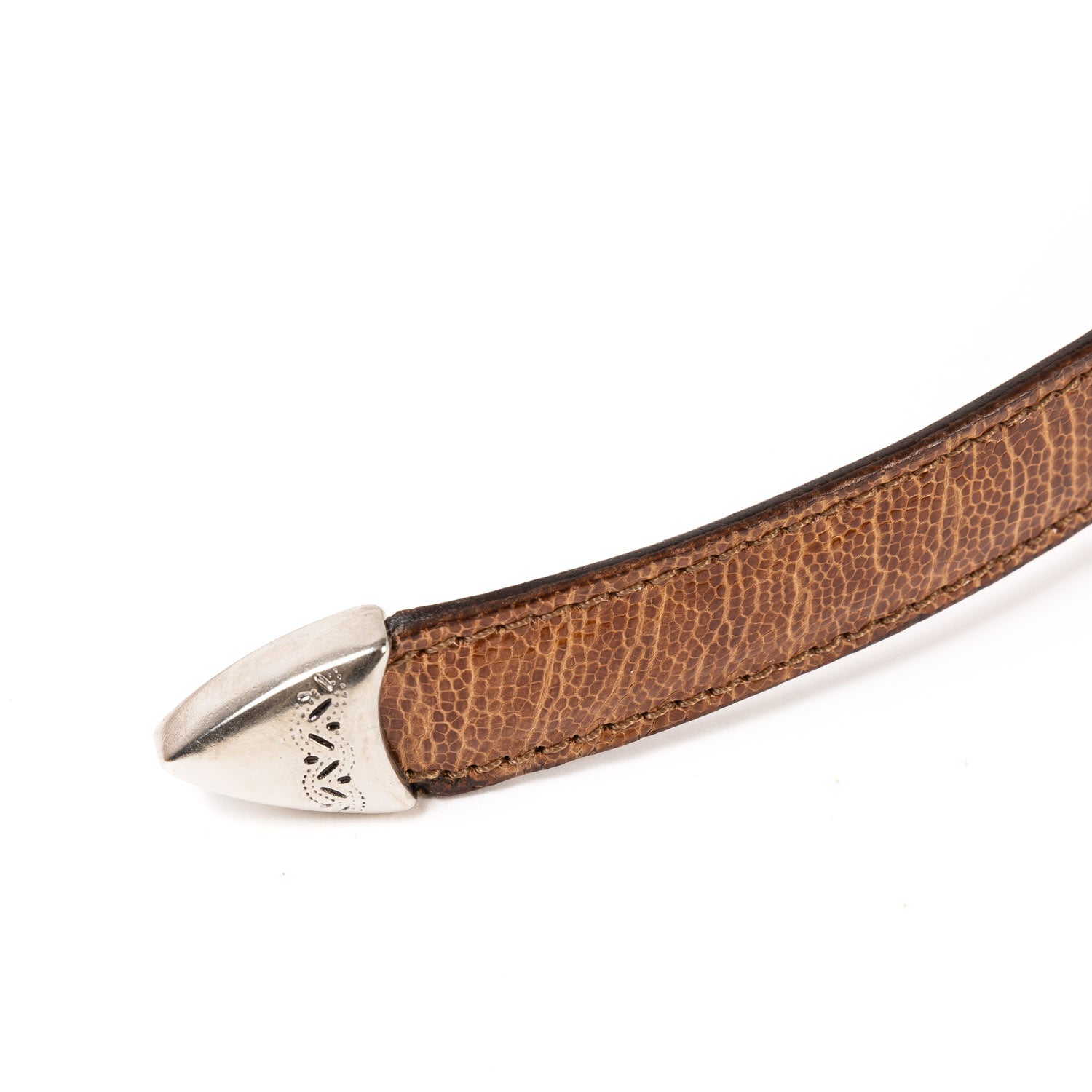 Silver Ostrich x MJ: Western belt Amboise made of brown ostrich leat –  Michael Jondral