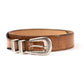 Silver Ostrich x MJ: Western belt "Amboise" made of brown ostrich leather - handcrafted 