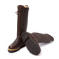 Brown winter boot "Samur" waxed cowhide leather