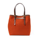 Cotton canvas and saddle leather bag "New Office Tote" - Handmade
