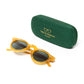Sonnenbrille "WELT Honey" mit grünen Gläsern - Handarbeit